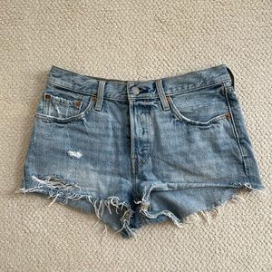 Levi’s 501 Light Wash Blue Jean Shorts